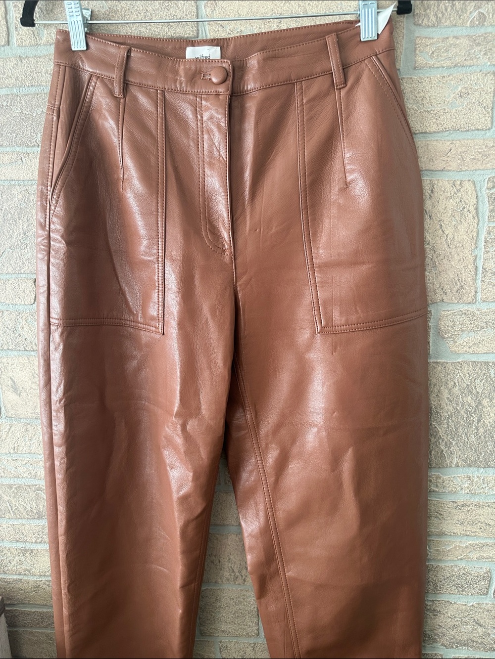 Wilfred Artizia Nadia Utility Barrel Leg Pants in Epicurean Brown Size 8 - Picture 3 of 7